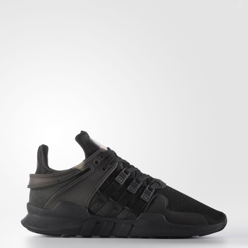 Adidas Eqt Support Adv - Originals για αγορια - Μαυρα/Μαυρα/Ασπρα,Μέγεθος: EU 27 – 39 1/3 (728MWCHV)